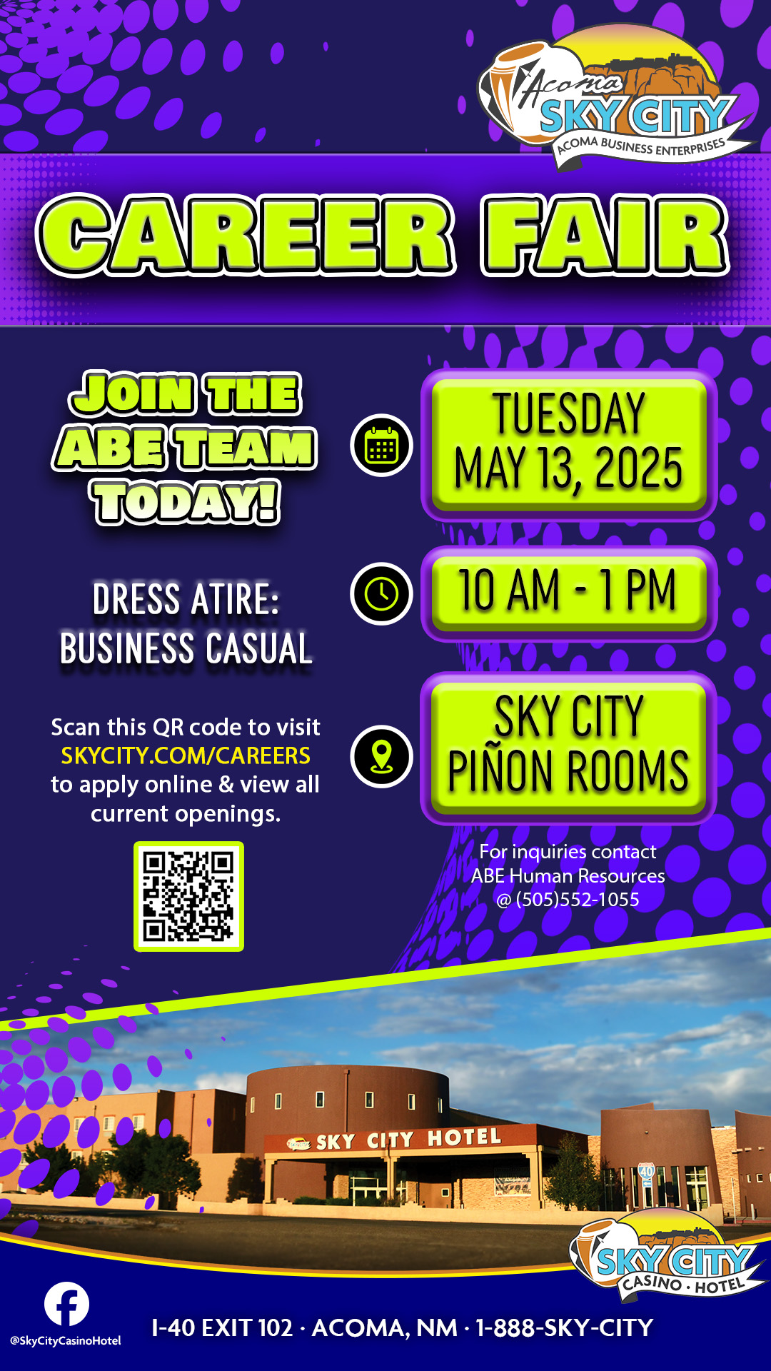ABE Career Fair Flyer - May 13 - VS Vert 1920 x 1080